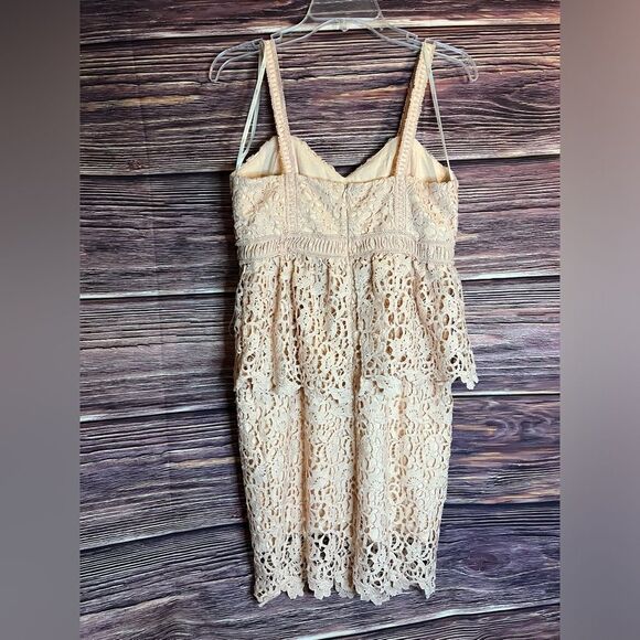 J.O.A Los Angeles Ruffle Lace Body con Blush color Dress. Size Small. - Picture 11 of 13